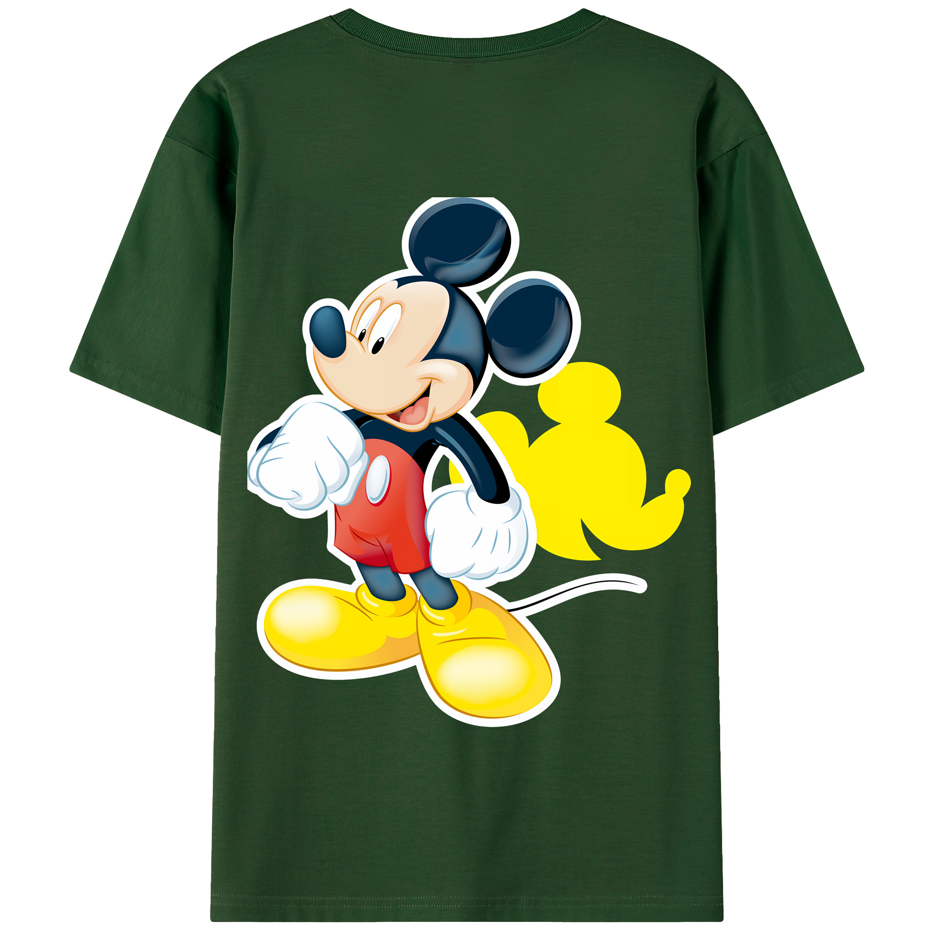 （画像用） ミッキーマウス Mickey Mouse 綿100％半袖Tシャツ（背面プリント）